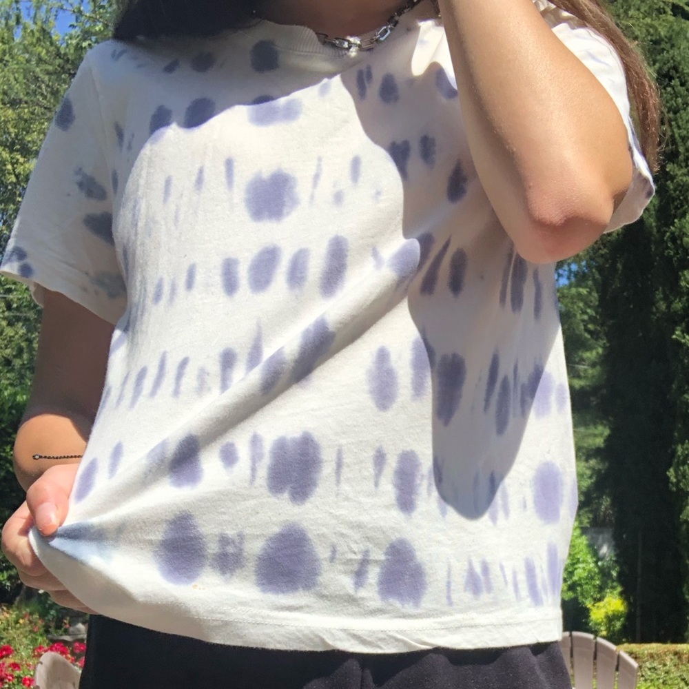 Blue tie dye tee